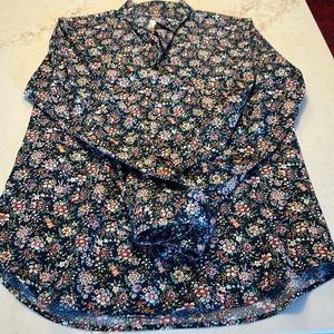Express Slim Floral Dress Shirt Medium (15-15.5)
